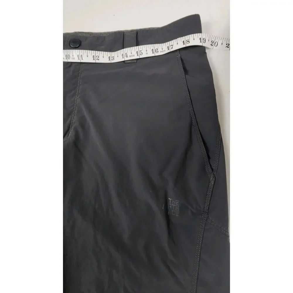 North Face Men's 36 BLK Nylon Activewear Shorts Zip Front